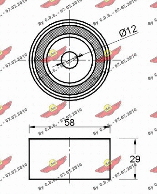 Deflection/Guide Pulley, timing belt