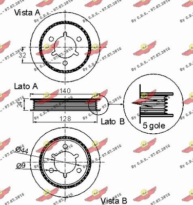 Belt Pulley, crankshaft