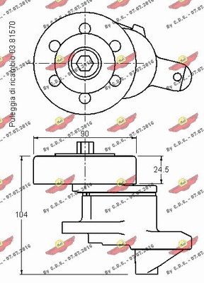 Belt Tensioner, V-ribbed belt