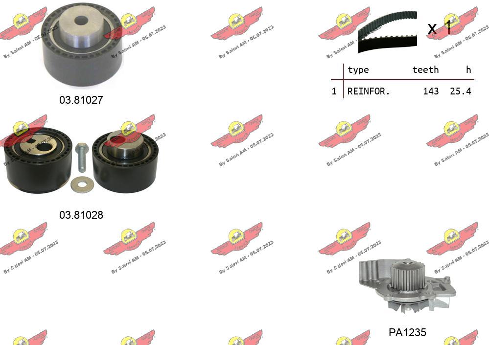 Water Pump & Timing Belt Kit (04.5275PA)