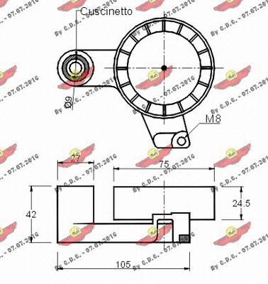 Deflection/Guide Pulley, V-ribbed belt