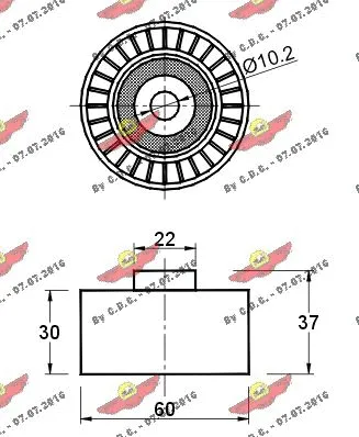 Deflection/Guide Pulley, timing belt