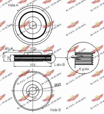 Belt Pulley, crankshaft