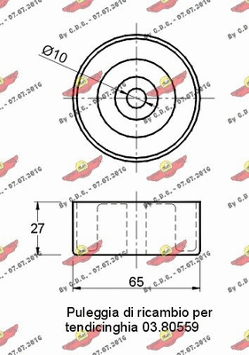Deflection/Guide Pulley, V-ribbed belt