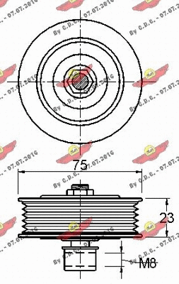 Belt Tensioner, V-ribbed belt