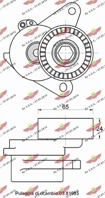 Belt Tensioner, V-ribbed belt