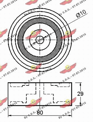 Deflection/Guide Pulley, timing belt