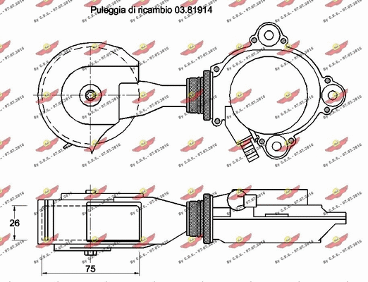 Belt Tensioner, V-ribbed belt