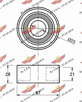 Deflection/Guide Pulley, timing belt