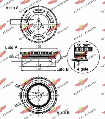 Belt Pulley, crankshaft