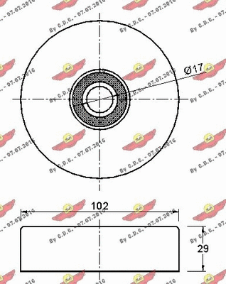 Deflection/Guide Pulley, V-ribbed belt