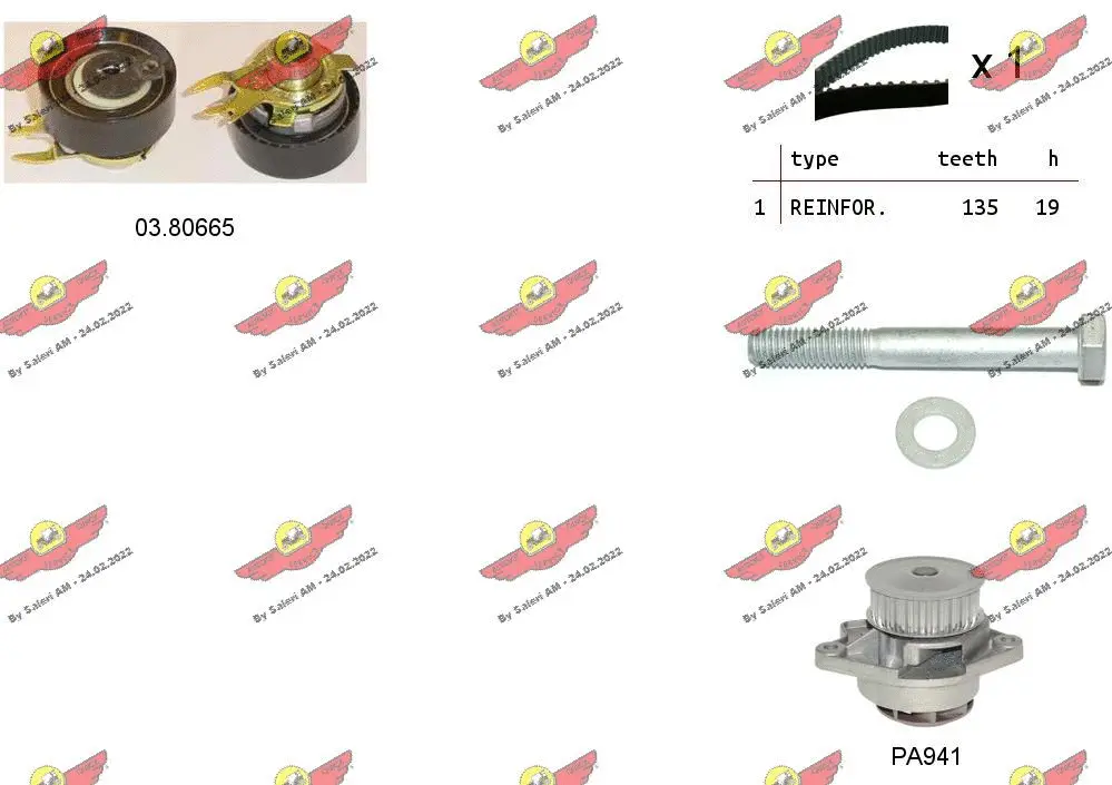Water Pump & Timing Belt Kit (04.5091PA)