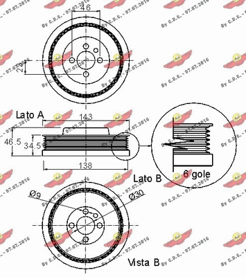 Belt Pulley, crankshaft