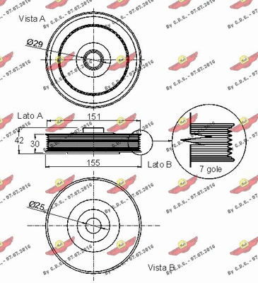 Belt Pulley, crankshaft