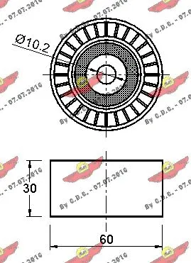 Deflection/Guide Pulley, timing belt