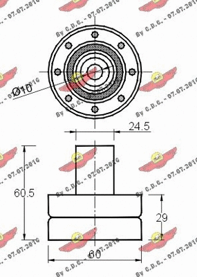 Deflection/Guide Pulley, timing belt