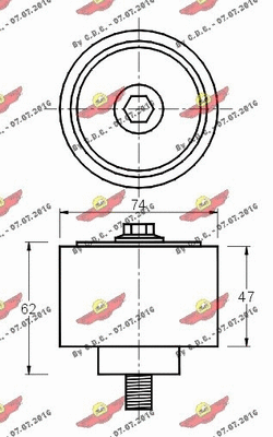 Deflection/Guide Pulley, V-ribbed belt