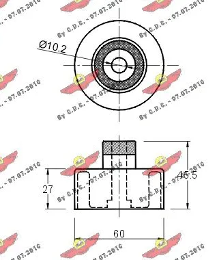 Deflection/Guide Pulley, V-ribbed belt