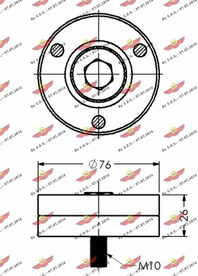 Deflection/Guide Pulley, V-ribbed belt
