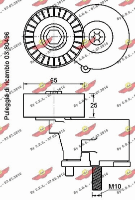 Belt Tensioner, V-ribbed belt