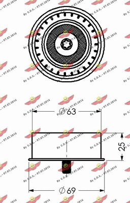 Deflection/Guide Pulley, timing belt