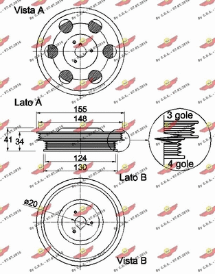 Belt Pulley, crankshaft
