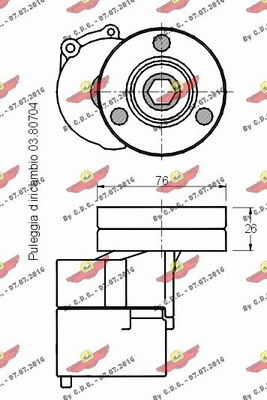 Belt Tensioner, V-ribbed belt