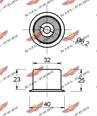 Deflection/Guide Pulley, timing belt
