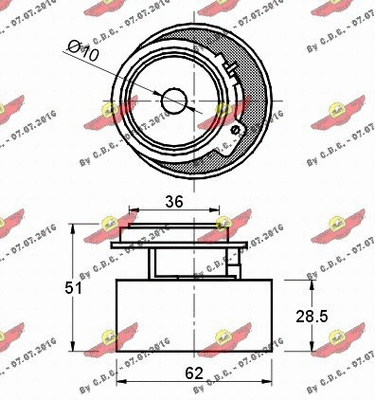 Tensioner Pulley, timing belt