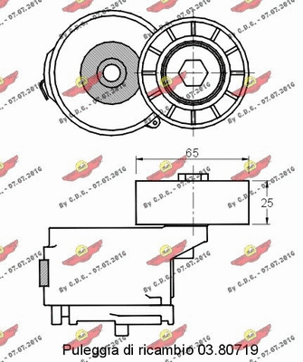 Belt Tensioner, V-ribbed belt