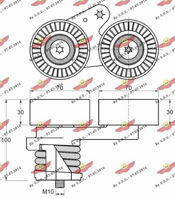 Belt Tensioner, V-ribbed belt