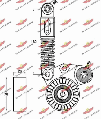 Belt Tensioner, V-ribbed belt