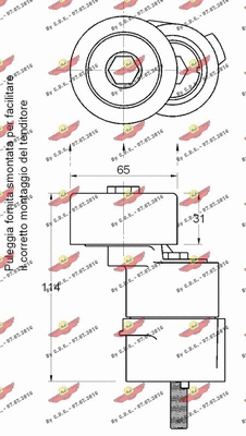 Belt Tensioner, V-ribbed belt