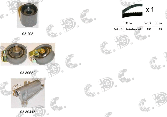 Timing Belt Kit (04.5100C)