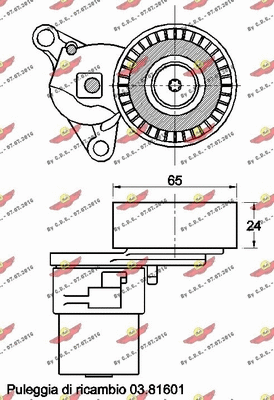 Belt Tensioner, V-ribbed belt