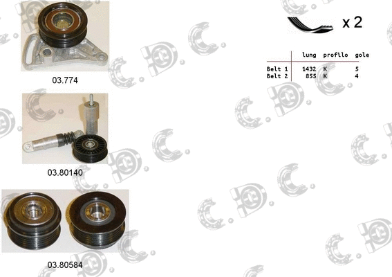 V-Ribbed Belt Set (06.0071)