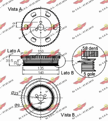 Belt Pulley, crankshaft