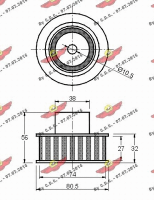 Deflection/Guide Pulley, timing belt