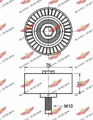 Deflection/Guide Pulley, timing belt