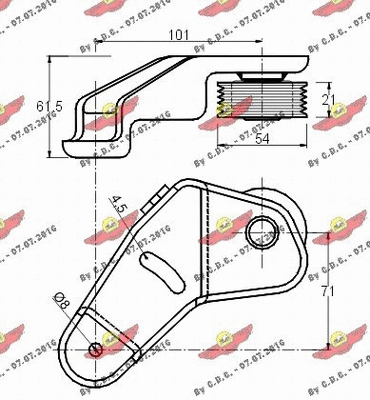 Belt Tensioner, V-ribbed belt