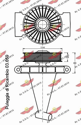 Belt Tensioner, V-ribbed belt