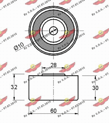 Deflection/Guide Pulley, timing belt