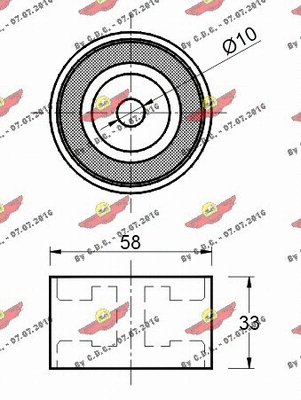 Deflection/Guide Pulley, timing belt