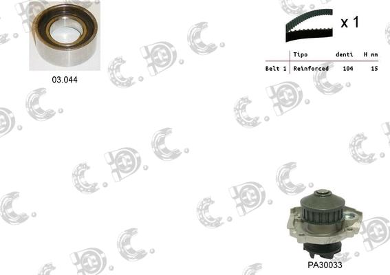 Water Pump & Timing Belt Kit (04.5059PA)