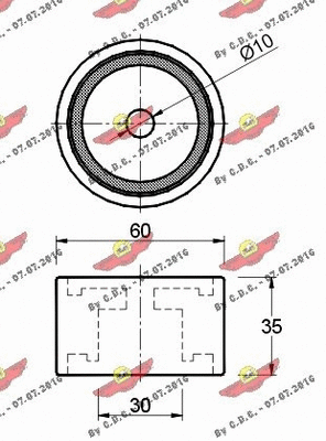 Deflection/Guide Pulley, timing belt