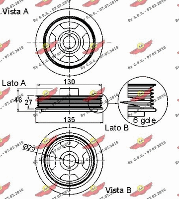 Belt Pulley, crankshaft