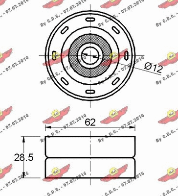 Deflection/Guide Pulley, timing belt