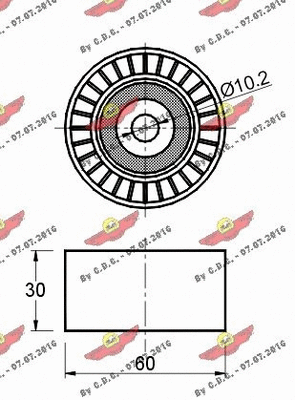 Deflection/Guide Pulley, timing belt