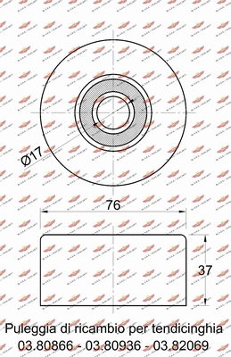 Deflection/Guide Pulley, V-ribbed belt