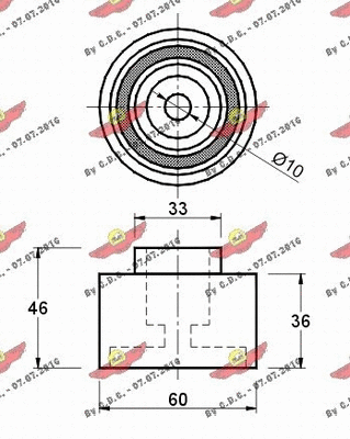 Deflection/Guide Pulley, timing belt